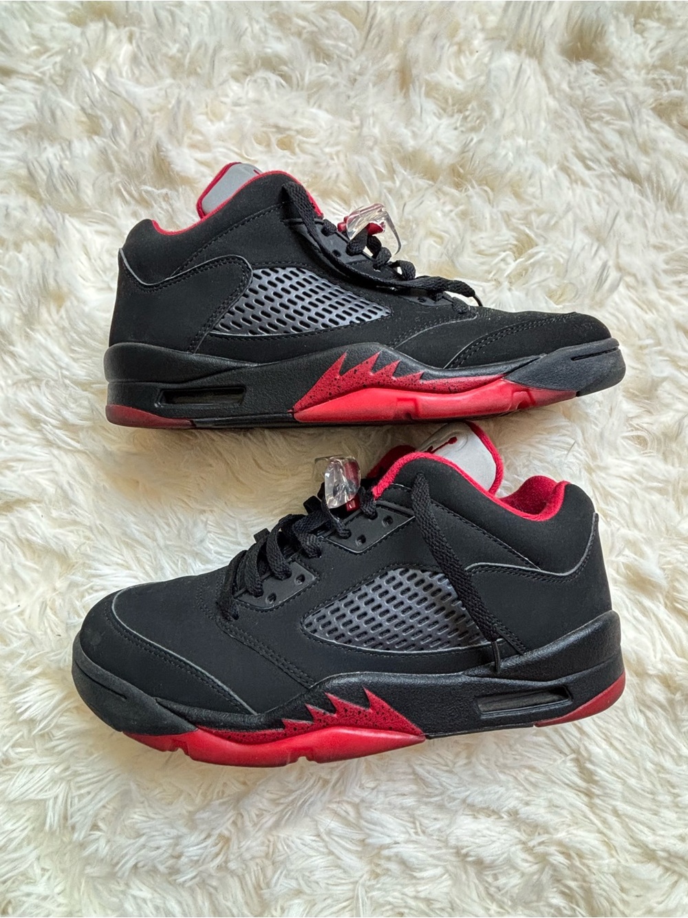 Air Jordan 5 Retro Low Alternate 90 Black Gym Red Mens 7.5